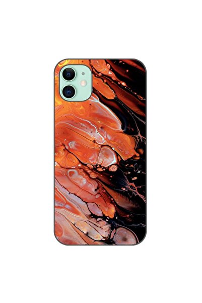 OEM Husa compatibila cu Apple iPhone 11 Silicon Gel Tpu Model Abstract Lava Flow
