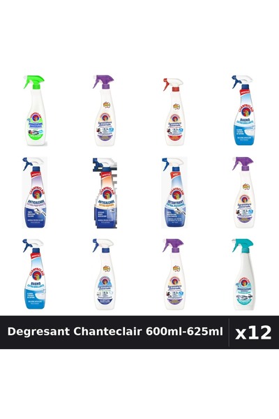 Chanteclair Set 12 Degresant Universal 600ml-625ml - 10 Arome, Anticalcar, De...
