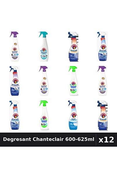 Chanteclair Set 12 Degresant Universal 600-625ml - Mosc, Lămâie, Anticalcar -...