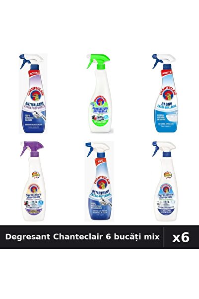 Chanteclair Set 6 Degresant Universal 600ml-625ml - Bicarbonat, Lămaie, Mosc Alb