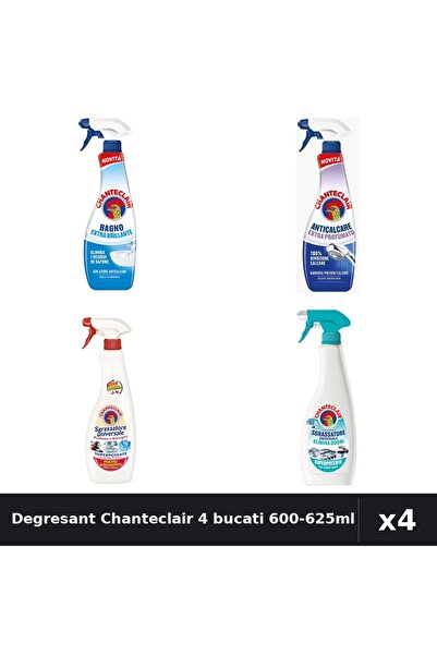 Chanteclair Set 4 Degresant Universal 600ml-625ml - Marsilia, Anti-Miros, Ext...