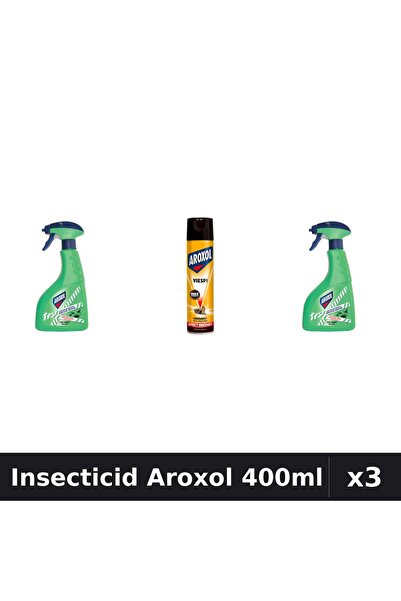 Aroxol Set 3 Spray Insecticid 400ml - Anti Gandaci, Tantari, Muste - Protectie