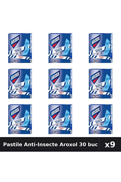 Aroxol Pachet 9 Pastile Anti-Insecte 30 buc - Protecție Eficientă Gandaci, Țâ...