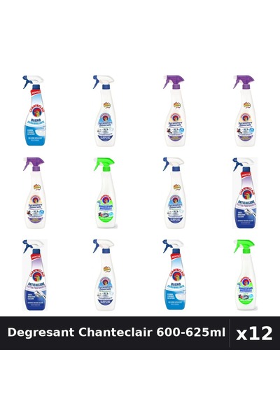 Chanteclair Set 12 Degresant Universal 600-625ml - Bicarbonat, Lavanda, Lămâi...