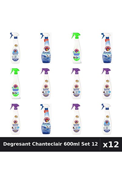 Chanteclair Set 12 Degresant Universal 600ml - Bicarbonat, Lămâie, Lavandă, M...