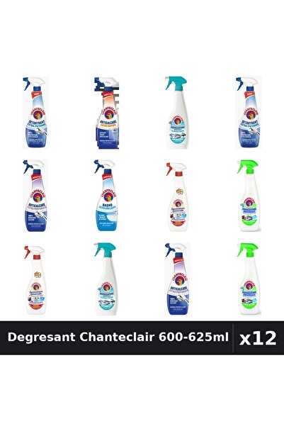 Chanteclair Set 12 Degresant Universal 600-625ml - 7 Arome, Anticalcar, Detar...