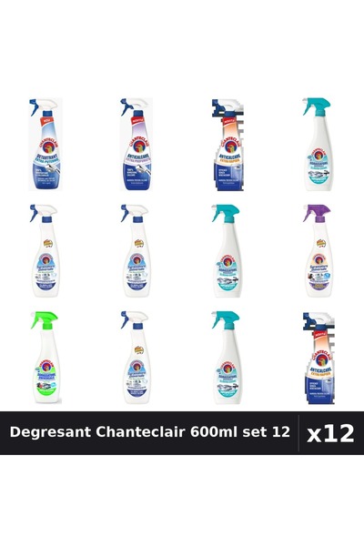 Chanteclair Set 12 Degresant Universal 600ml - Bicarbonat, Lavanda, Lămâie - ...