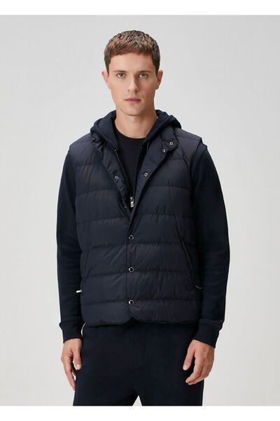 Beymen Collection Lacivert Kapitoneli Yelek