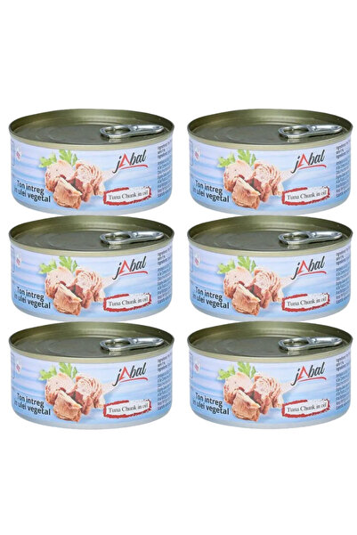 JABAL Pachet 6x Jabal- Ton intreg in ulei de floarea-soarelui 160g
