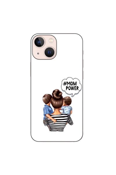 OEM Case compatible with Apple iPhone 13 Mini Silicone Gel Tpu Model Mom of Boys