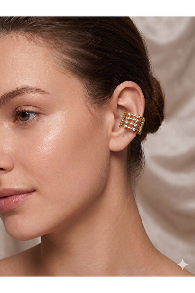 BİJU YILMAZ 26Ear17 Multi-Row Vip Gold Ear Cuff