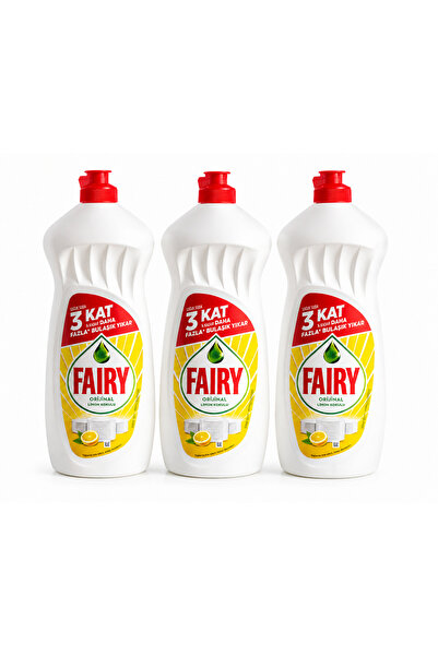Fairy Original Lemon Detergent de Vase Set 3 Bucăți