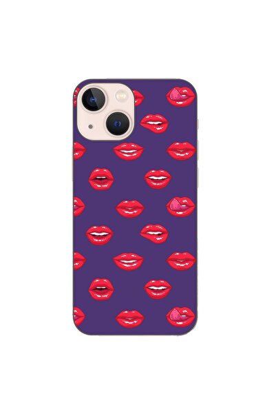 OEM Husa compatibila cu Apple iPhone 13 Mini Silicon Gel Tpu Model Buze Pattern