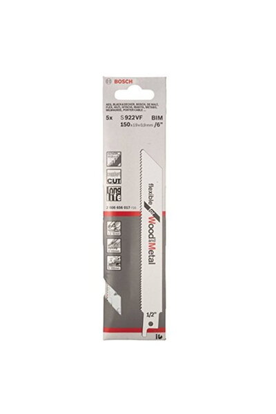 Bosch 5 Saber Saw Blades S 922 VF - 2608656017