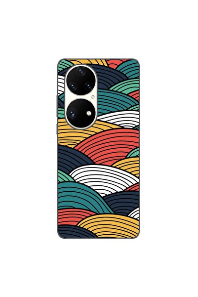 OEM Husa compatibila cu Huawei P50 Pro Silicon Gel Tpu Model Abstract Striped...