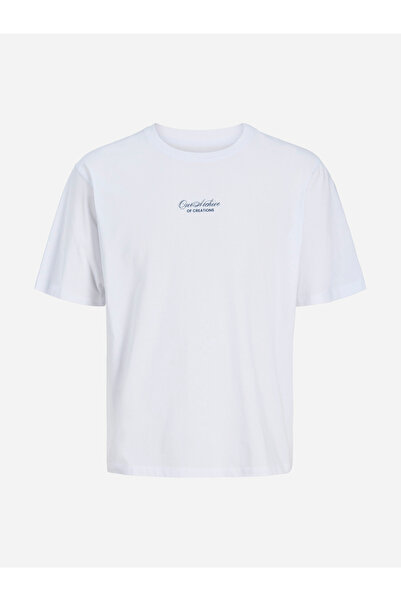 Jack & Jones تي شيرت قطني للرجال بطباعة رسومية على الظهر