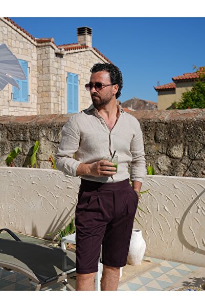 PAREZ Regular Fit Linen Shirt