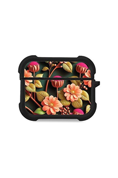 Sonique Θήκη Σιλικόνης 3D Flower Series για AirPods Pro / Pro 2 Σομόν