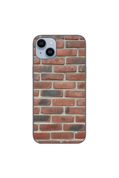 OEM Husa compatibila cu Apple iPhone 15 Plus Silicon Gel Tpu Model Brick Wall