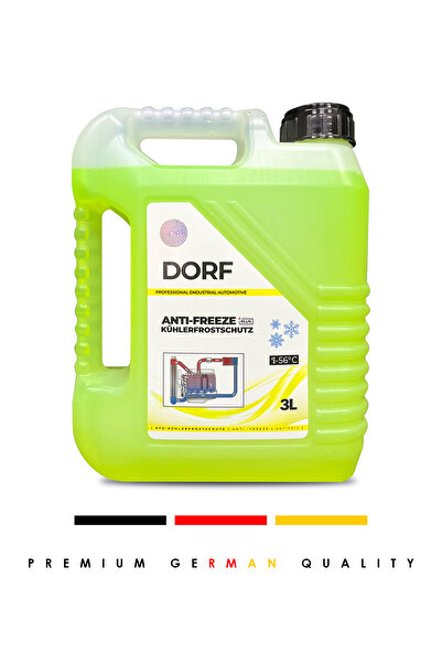 dorf Organik 3 Litre Sarı Antifriz Dört Mevsim Üstün Koruma Üretim 09/2025