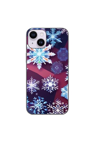 OEM Husa compatibila cu Apple iPhone 14 Silicon Gel Tpu Model Fulgi de Gheata