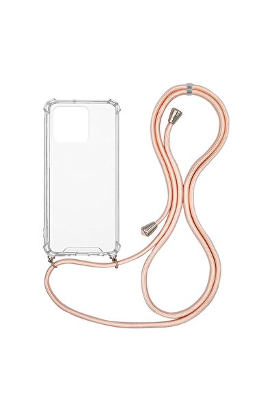 Sonique Θήκη Σιλικόνης με Κορδόνι Armor Clear Xiaomi Redmi 10C Ροζ Σατινέ