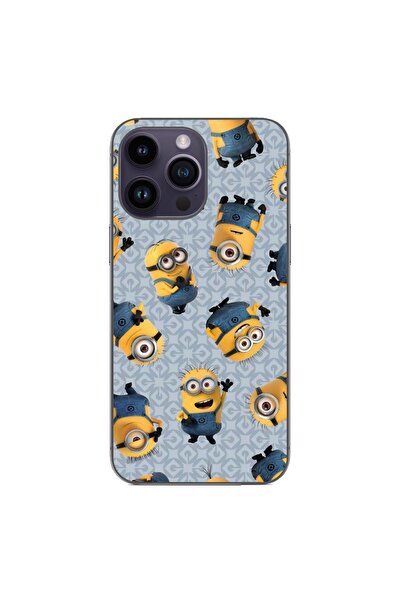 OEM Case compatible with Apple iPhone 15 Pro Max Silicon Gel Tpu Pattern Minions