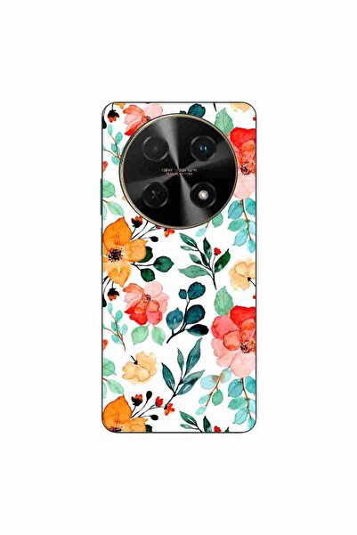 OEM Husa compatibila cu Huawei Nova 12i Silicon Gel Tpu Model Painted Flowers