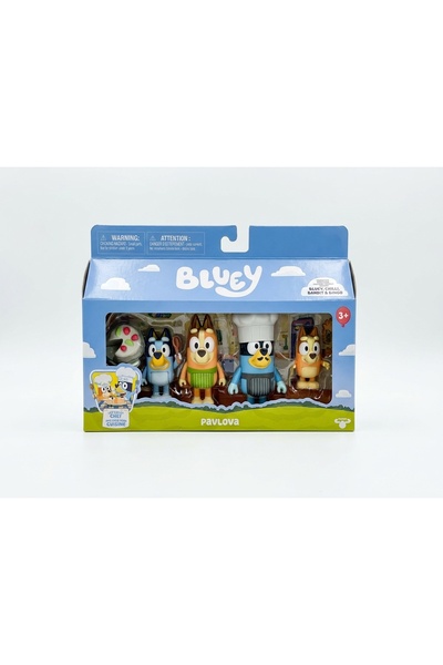 Z Store Set de familie Bluey Pavlova – 4 Figurine cu Chef Bandit