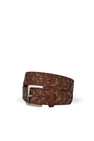 Le Tual Square Buckle Belt with Staple Detail