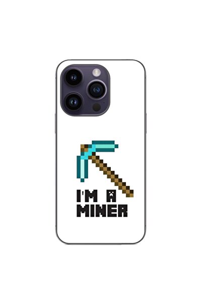 OEM Husa compatibila cu Apple iPhone 15 Pro Silicon Gel Tpu Model Minecraft M...