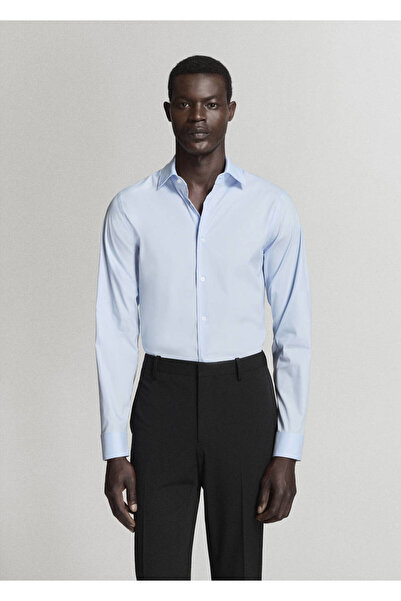 MANGO Man Süper slim fit streç pamuklu gömlek
