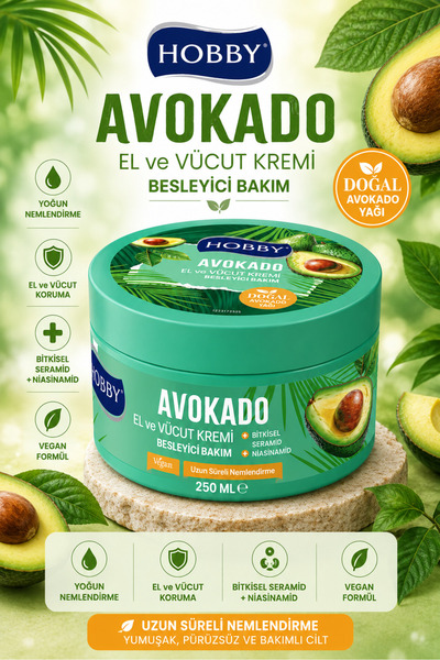 Hobby Avokado El ve Vücut Bakım Kremi 250 ML