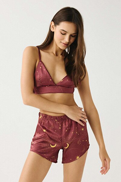 C&City Luna Touch 3'lü Saten Set Kiremit