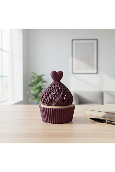 OEM Decorative Electric Candle Holder Muffin Type with Heart Element - Purple...