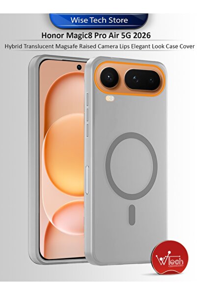Wtech غطاء حماية هجين شفاف لهاتف Honor Magic8 Pro Air 5G 2026 مع شحن مغناطيسي...