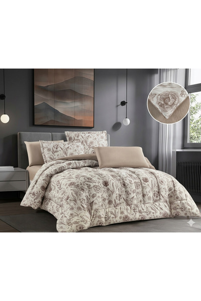 ALMIAAD Double Bed Sheet Summer Cool - Microfiber - 6 Pieces - Summer Quilt 6...
