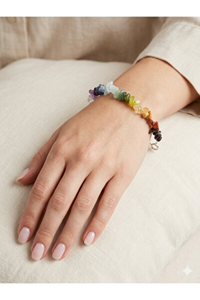 PIETRICELE Brățară Rainbow 7 Chakre și Oțel Inoxidabil Chirurgical 316
