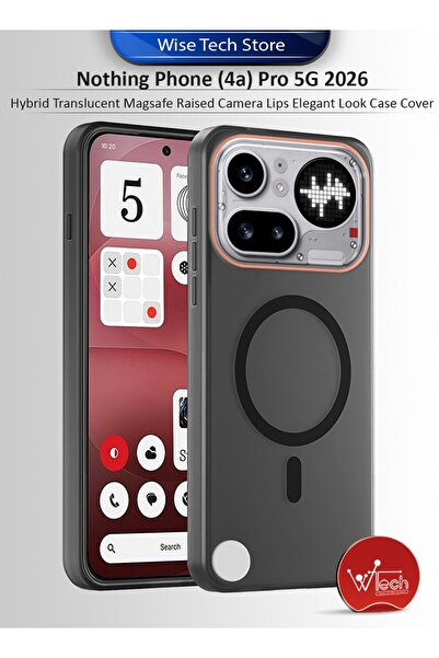 Wtech جراب Nothing Phone (4a) Pro 5G 2026 هجين شفاف متوافق مع MagSafe مع شحن ...