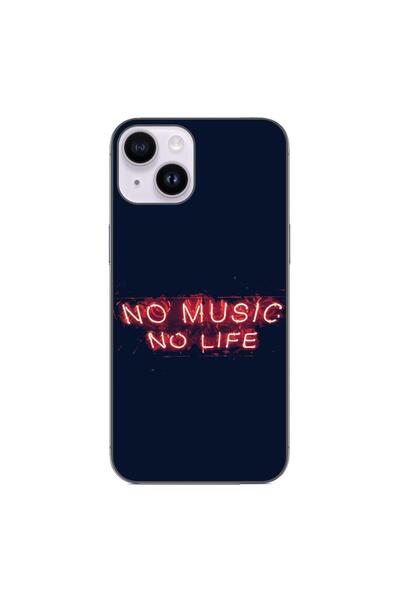 OEM Θήκη συμβατή με Apple iPhone 15 Σιλικόνης Gel TPU Μοντέλο No Music No Life