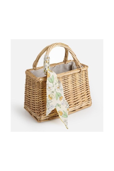OEM Decorative batista straw basket bag for women, holiday and beach style, e...