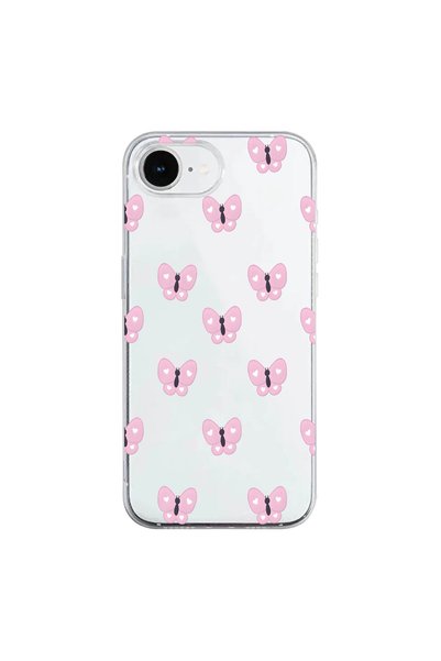 PPKin iPhone 17E Compatible Butterfly 2 Design Transparent Case