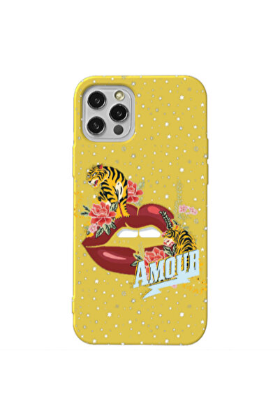 Other Apple iPhone 13 Pro Amour Yellow Colored Silicone TPU Θήκη