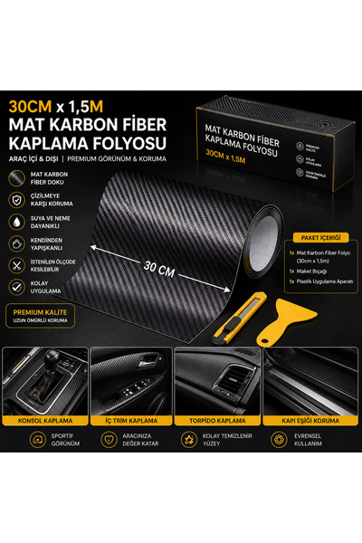 Eşya Dünyası Carbon Fiber Vehicle Wrapping Film - Auto Interior Trim and Exte...