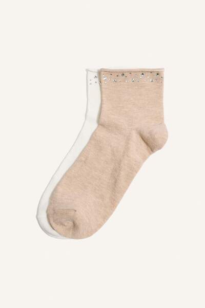 DeFacto Women's 2-Piece Cotton Socks Set H5598Axns