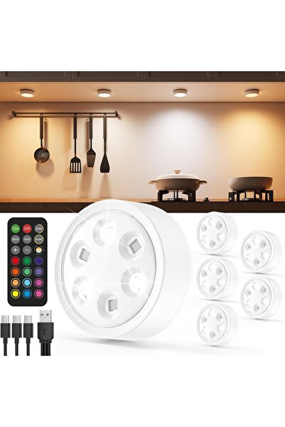 Other Rechargeable Puck Lights with Remote Control, 2400mAh Battery Powered L...