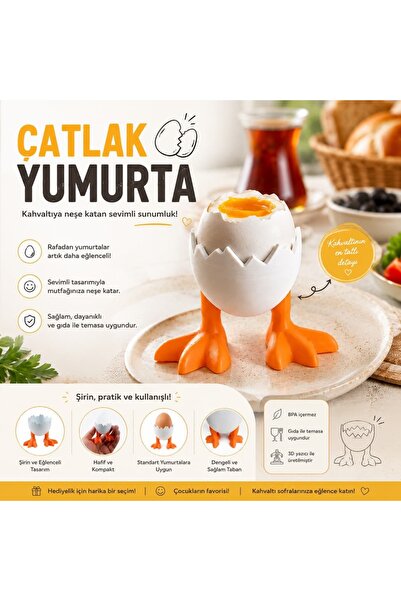 Atelye.store Çatlak Yumurta Kahvaltı Sunum Kabı 4 lü