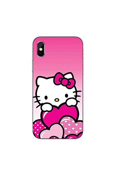 OEM Husa compatibila cu Apple iPhone XS Silicon Gel Tpu Model Hello Kitty Pin...