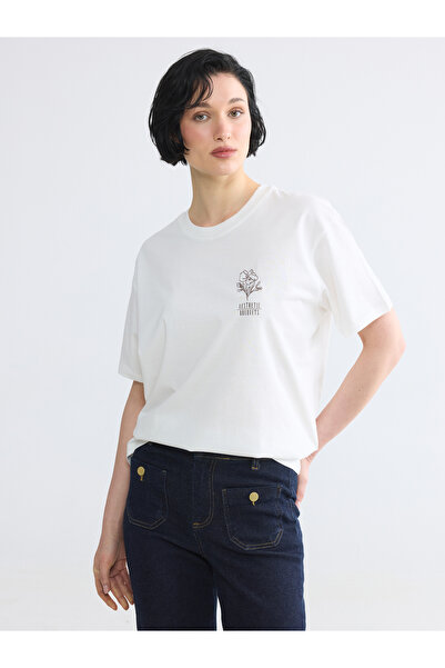 LC Waikiki Tricou pentru damă cu imprimeu cu gât crew