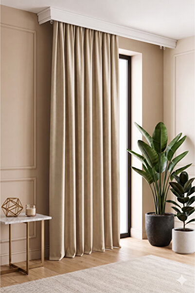 Miabella Home Blackout Background Curtain Light-Proof Blackout Sunshade Curta...